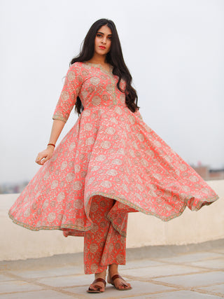 Raas Gul - Set of Flared Kurta & Palazzo  - KS101C2295