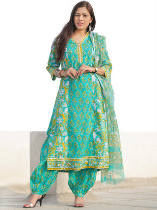 Nayab Gulrang - Set of Kurta Salwar Pants & Dupatta - KS01H2524D