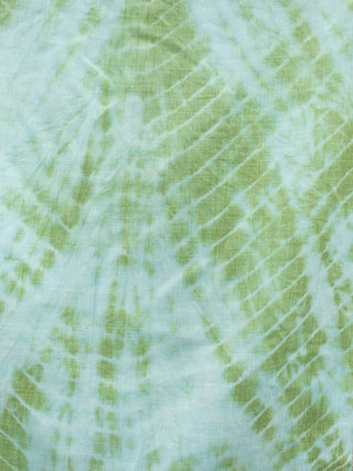Green Ivory Cashmere Semi Pashmina Woolen Tie & Dye Stole - S6317188