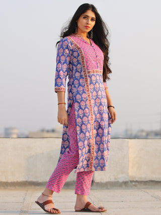Raas Raga - Hand Block Printed Straight Kurta & Pants - KS60MX1091