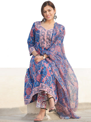 Nayab Aaira - Set of Kurta Pants & Kota Dupatta - KS64C2537D1