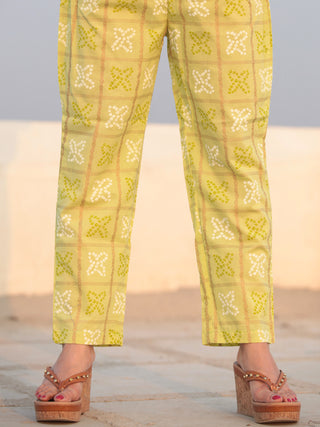 Raas Nadya - Set of Angrakha Bandhani Kurta & Pants  - KS86A2206
