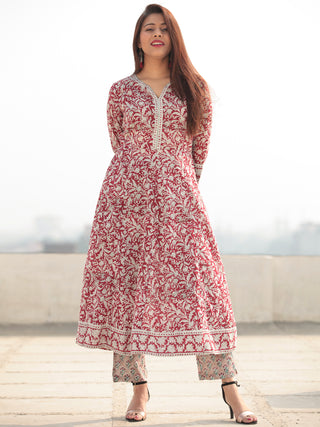 Jashn Saara - Set of AnarKali Kurta Pants & Dupatta - KS57C2405D