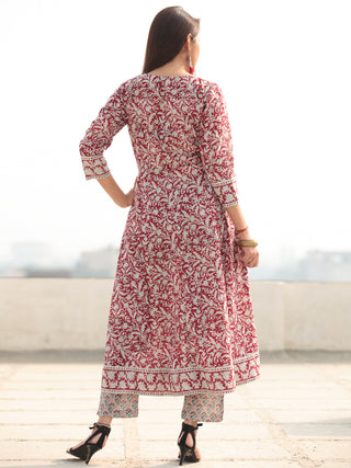 Jashn Saara - Set of AnarKali Kurta Pants & Dupatta - KS57C2405D