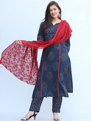 Bahaar Nazah - Set of Kurta Pants & Dupatta - KS03G2141D