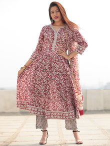 Jashn Saara - Set of AnarKali Kurta Pants & Dupatta - KS57C2405D