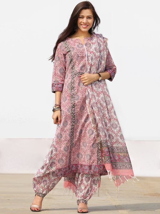 Nayab Ameera - Set of Kurta Salwar Pants & Dupatta - KS65A2526D