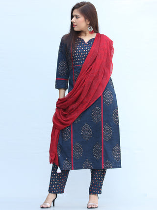 Bahaar Nazah - Set of Kurta Pants & Dupatta - KS03G2141D