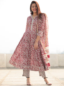 Jashn Saara - Set of AnarKali Kurta Pants & Dupatta - KS57C2405D