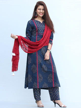 Bahaar Nazah - Set of Kurta Pants & Dupatta - KS03G2141D