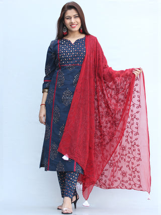 Bahaar Nazah - Set of Kurta Pants & Dupatta - KS03G2141D
