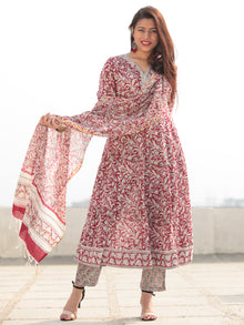 Jashn Saara - Set of AnarKali Kurta Pants & Dupatta - KS57C2405D