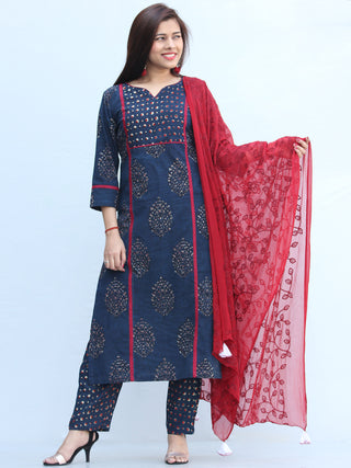 Bahaar Nazah - Set of Kurta Pants & Dupatta - KS03G2141D