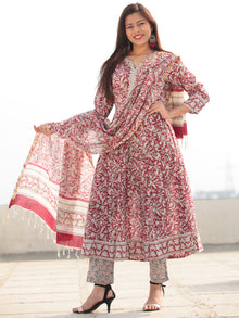 Jashn Saara - Set of AnarKali Kurta Pants & Dupatta - KS57C2405D