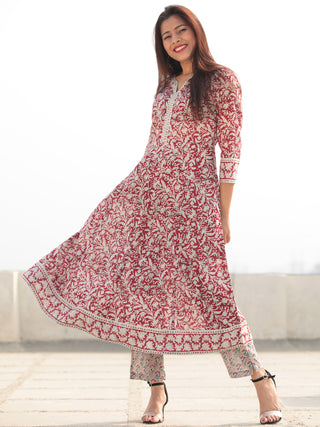 Jashn Saara - Set of AnarKali Kurta Pants & Dupatta - KS57C2405D