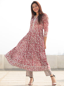Jashn Saara - Set of AnarKali Kurta Pants & Dupatta - KS57C2405D