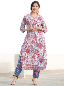 Nayab Parigul - Set of Kurta Pants & Kota Doria Dupatta - KS54E2538D1