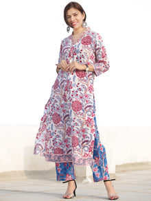 Nayab Parigul - Set of Kurta Pants & Kota Doria Dupatta - KS54E2538D1