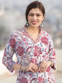 Nayab Parigul - Set of Kurta Pants & Kota Doria Dupatta - KS54E2538D1