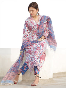 Nayab Parigul - Set of Kurta Pants & Kota Doria Dupatta - KS54E2538D1