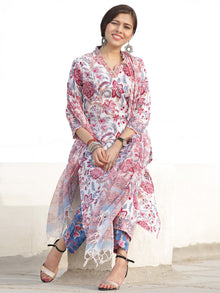 Nayab Yasmi - Set of Kurta Pants & Kota Dupatta - KS54F2538D2