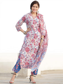 Nayab Yasmi - Set of Kurta Pants & Kota Dupatta - KS54F2538D2