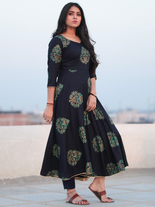 Raas Rajooh - Set of Flared Printed Kurta & Pants  - KS83F2004