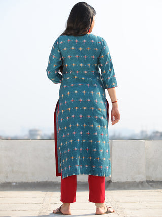 Tagai Aaraa - Set of Ikat Kurta & Pants  - KS46D801