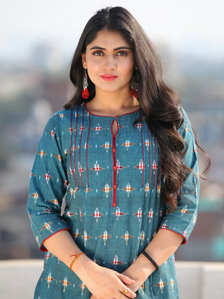 Tagai Aaraa - Set of Ikat Kurta & Pants  - KS46D801