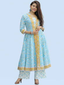Rangrez Hena - Set of Anarkali Kurta Palazzo & Dupatta - KS55A2307D