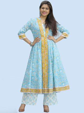 Rangrez Hena - Set of Anarkali Kurta Palazzo & Dupatta - KS55A2307D
