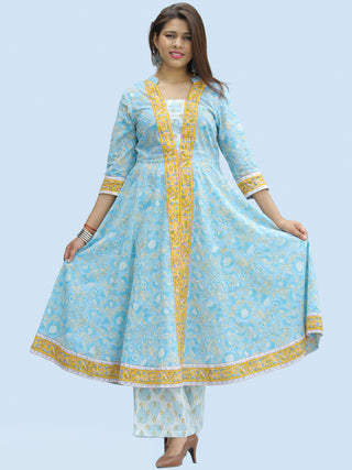 Rangrez Hena - Set of Anarkali Kurta Palazzo & Dupatta - KS55A2307D