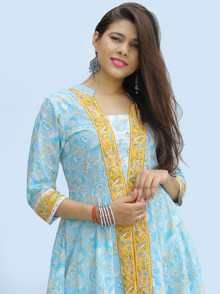 Rangrez Hena - Set of Anarkali Kurta Palazzo & Dupatta - KS55A2307D