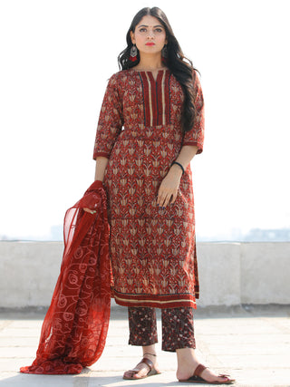 Bahaar Nafiah - Set of Kurta Pants & Dupatta - KS46G2150D