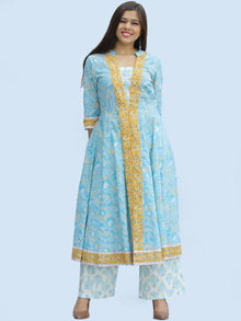 Rangrez Hena - Set of Anarkali Kurta Palazzo & Dupatta - KS55A2307D