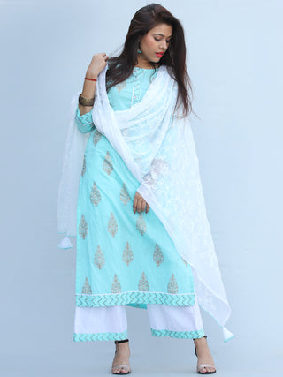 Rangrez Rawza - Set of Kurta Palazzo & Dupatta - KS03E2284D
