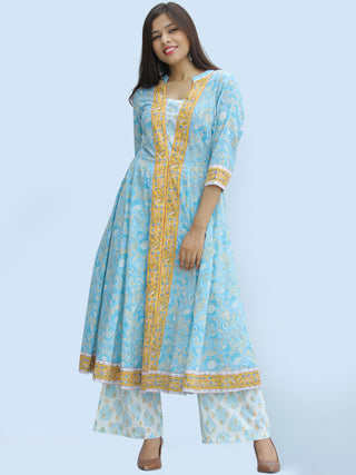 Rangrez Hena - Set of Anarkali Kurta Palazzo & Dupatta - KS55A2307D