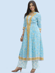 Rangrez Hena - Set of Anarkali Kurta Palazzo & Dupatta - KS55A2307D