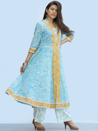 Rangrez Hena - Set of Anarkali Kurta Palazzo & Dupatta - KS55A2307D