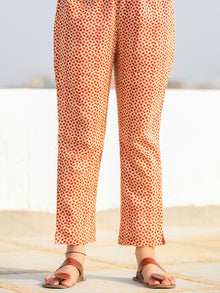 Raas Sameera - Red Ajrakh Block Printed Straight Kurta & Pants - KS60F2398