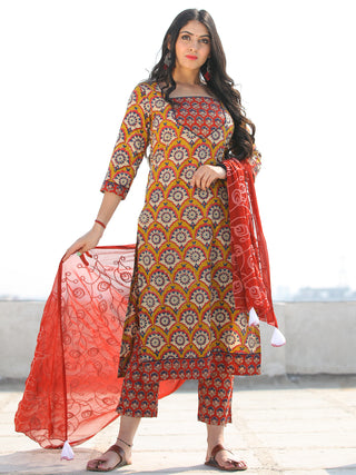 Bahaar Nafisa - Set of Kurta Pants & Dupatta - KS90D1349D