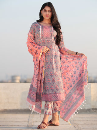 Jashn Mahroz - Set of Kurta Pants & Dupatta - KS60I2408D