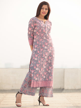 Jashn Sayma - Set of Kurta Palazzo & Dupatta - KS60E2407D