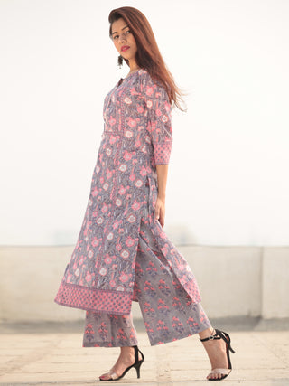 Jashn Sayma - Set of Kurta Palazzo & Dupatta - KS60E2407D