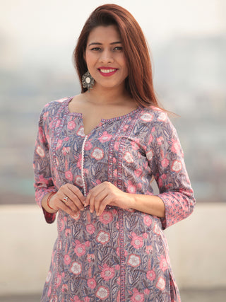 Jashn Sayma - Set of Kurta Palazzo & Dupatta - KS60E2407D