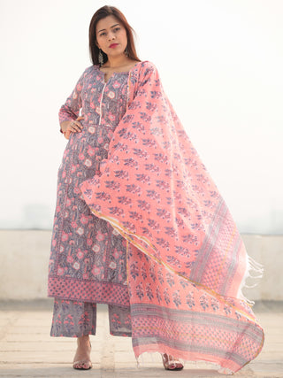 Jashn Sayma - Set of Kurta Palazzo & Dupatta - KS60E2407D