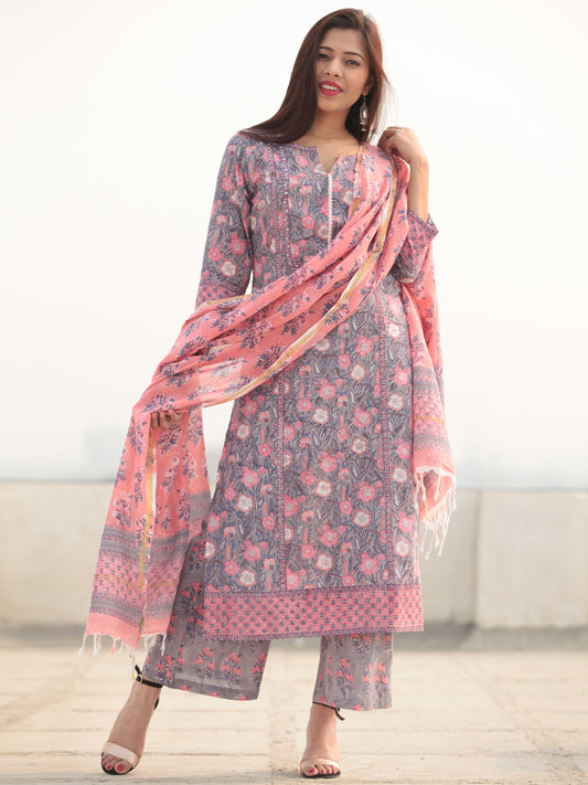 Jashn Sayma - Set of Kurta Palazzo & Dupatta - KS60E2407D