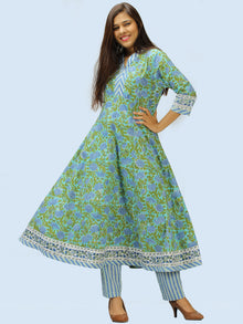 Rangrez Aabroo - Set of Anarkali Kurta Palazzo & Dupatta - KS56A2304D