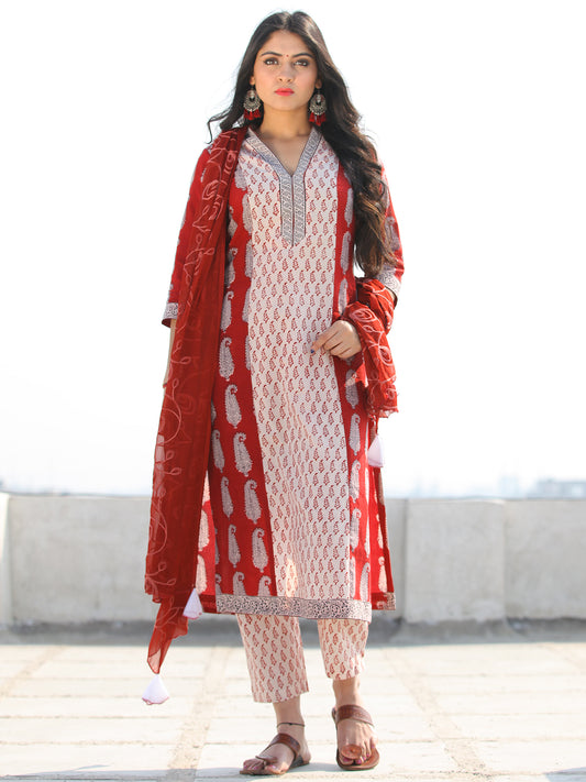 Bahaar Naina - Set of Kurta Pants & Dupatta - KS01F1703D