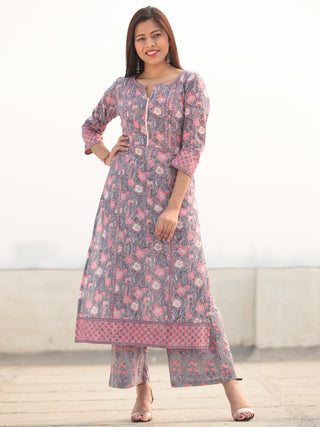 Jashn Sayma - Set of Kurta Palazzo & Dupatta - KS60E2407D